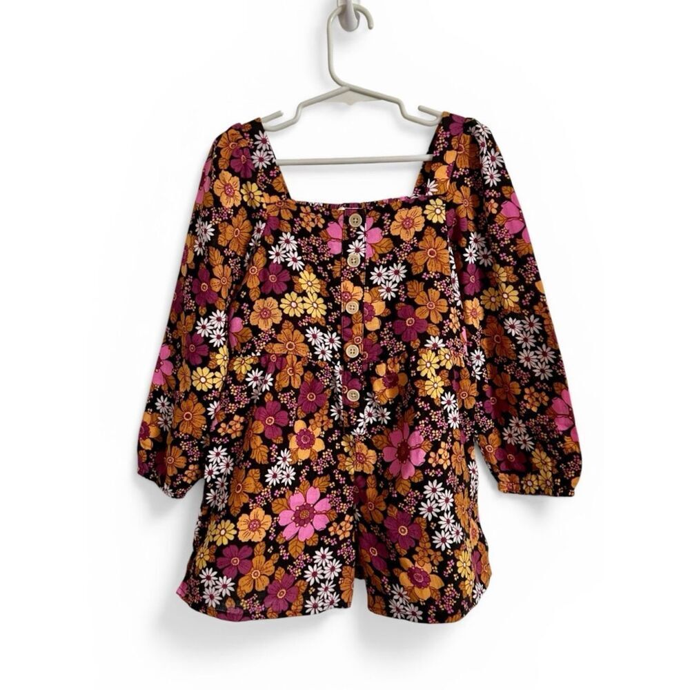 NWT Cotton On Kids Rhiannon Playsuit Romper Retro Floral Size 5